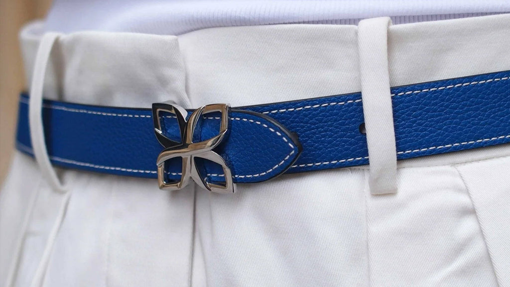 La ceinture Hortensia en cuir : l’allure à double facette - Fleuron Paris