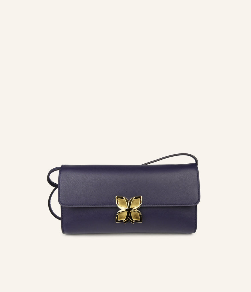 Hortensia Clutch | Bleu Nuit - Fleuron Paris