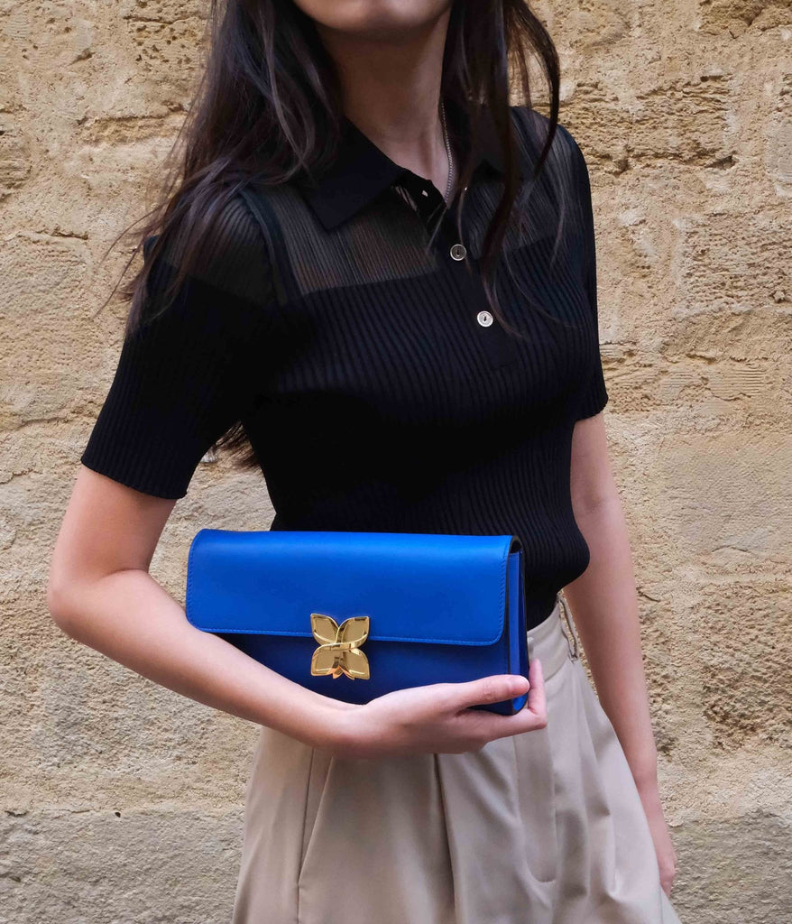 Hortensia Clutch | Bleu Roi - Fleuron Paris
