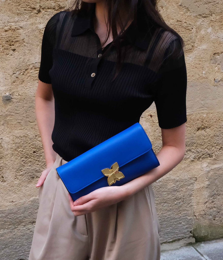 Hortensia Clutch | Bleu Roi - Fleuron Paris