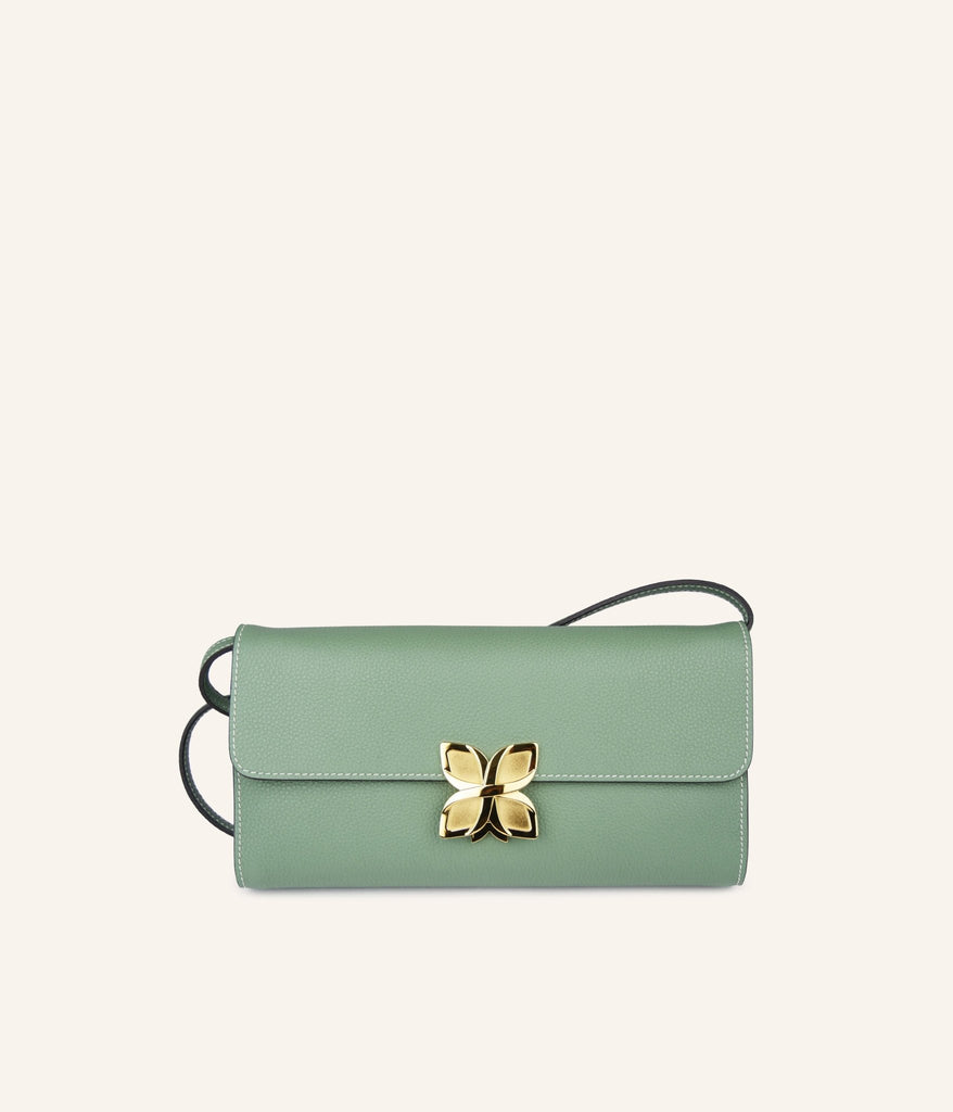 Hortensia Clutch | Vert Amande - Fleuron Paris