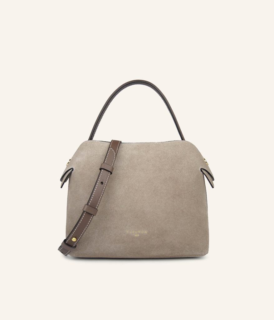 Medium Swann | Suede Cappuccino - Fleuron Paris
