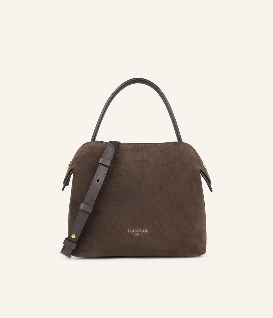 Medium Swann | Suede Moka - Fleuron Paris