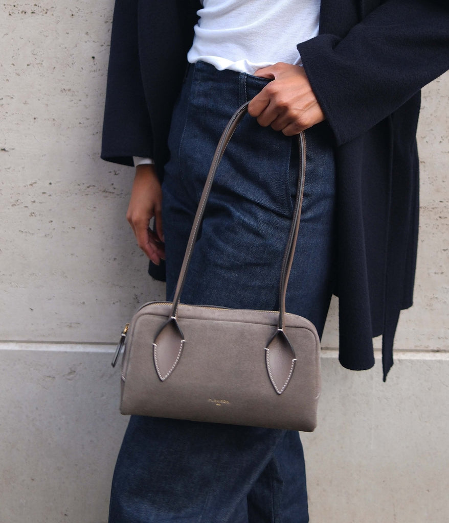 Mini Bambou | Suede Taupe - Fleuron Paris