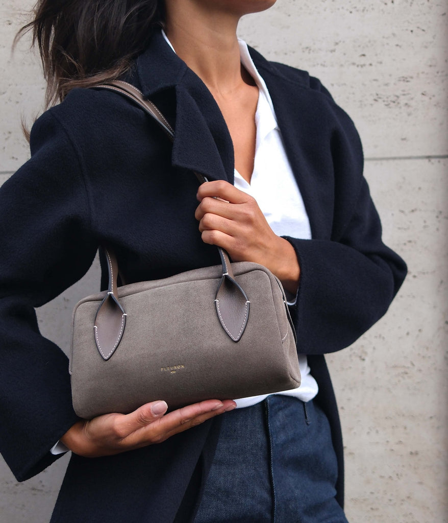 Mini Bambou | Suede Taupe - Fleuron Paris