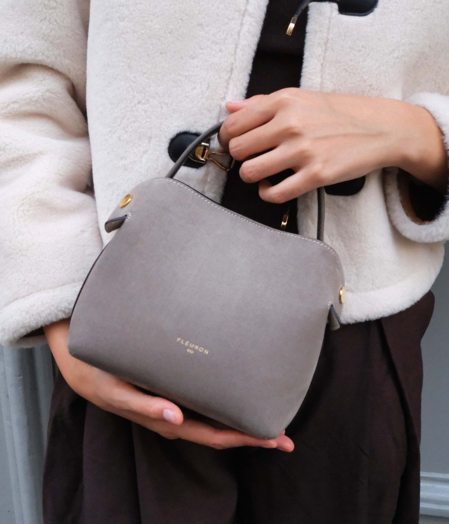 Mini Swann | Suede Taupe - Fleuron Paris