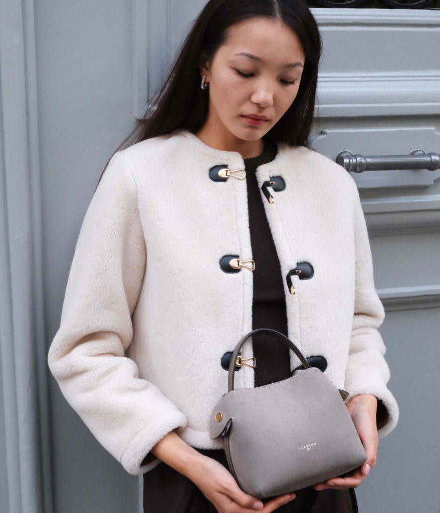 Mini Swann | Suede Taupe - Fleuron Paris