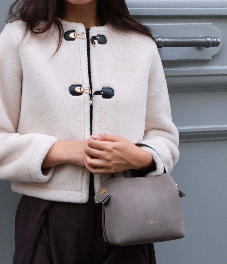 Mini Swann | Suede Taupe - Fleuron Paris
