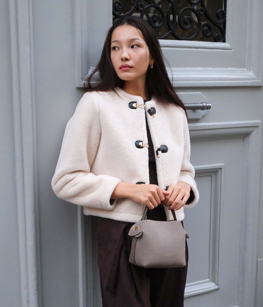 Mini Swann | Suede Taupe - Fleuron Paris